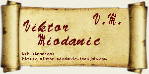 Viktor Miodanić vizit kartica